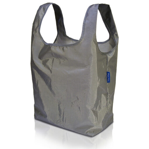 reusable nylon grocery bag gray